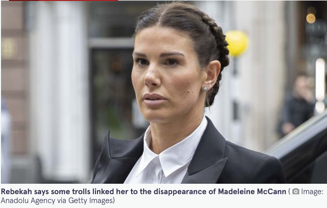 Becky Vardy says trolls accused her of taking Madeleine McCann in Wagatha backlash Scre2605