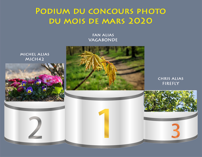 Concours photo du mois de mars 2020 - Thème : "le retour des beaux jours" (terminé) Podium30