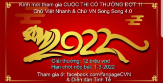 CUỘC THI CÓ THƯỞNG ĐỢT 11  Chữ Việt Nhanh & Chữ VN Song Song 4.0 Ctct-c11