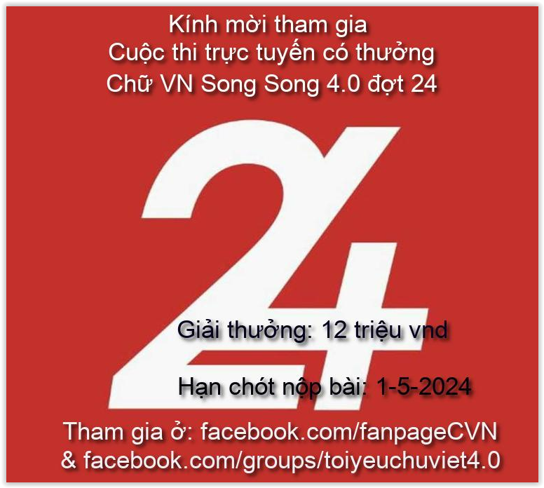 CUỘC THI TRỰC TUYẾN (ONLINE) CÓ THƯỞNG ĐỢT 24 CHỮ VN SONG SONG 4.0 Ctct-c22