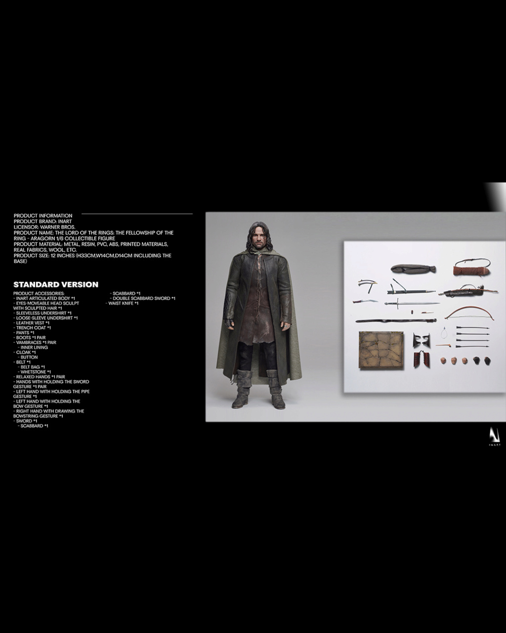 NEW PRODUCT: InArt Aragorn Standard and Deluxe Version 1/6 Standa10