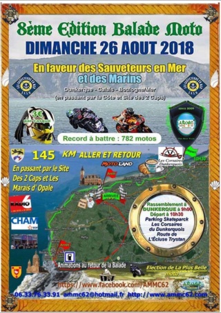 8ème Edition Balade Moto En Faveur des Sauveteurs en Mer  Dunkerque Calais Boulogne sur Mer Balade10