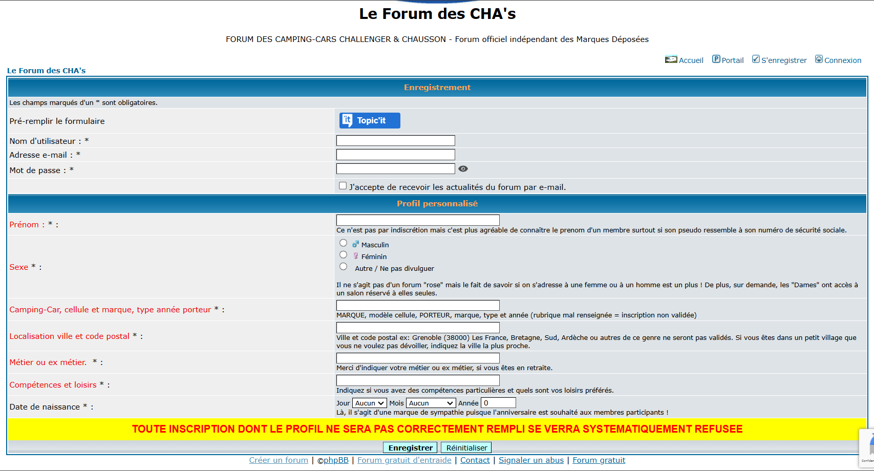 Modifier la page d'accueil d'enregistrement sur le forum Image212