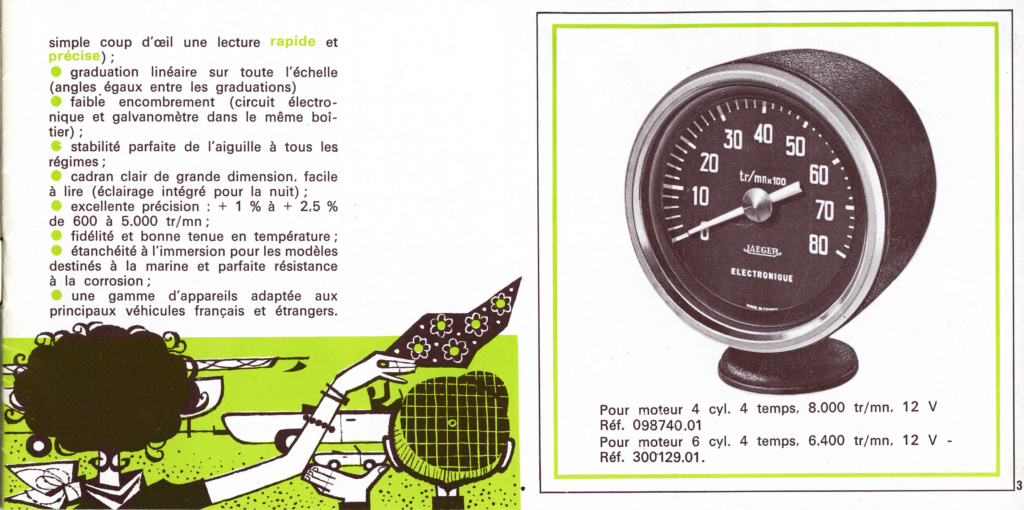Les accessoires pour Simca 1100 : le tableau de bord Jaeger 15525610