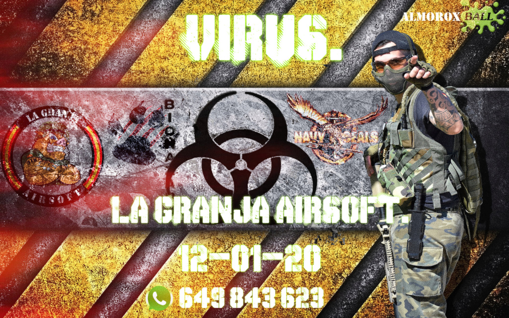 VIRUS. LA PARTIDA ABIERTA . LA GRANJA AIRSOFT. 12-01-20. Cartel70