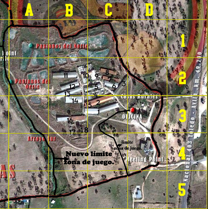 VIRUS. LA PARTIDA ABIERTA . LA GRANJA AIRSOFT. 12-01-20. Mapa-c11