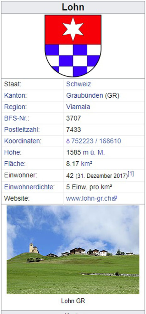 Lohn GR - 42 Einwohner Lohn310
