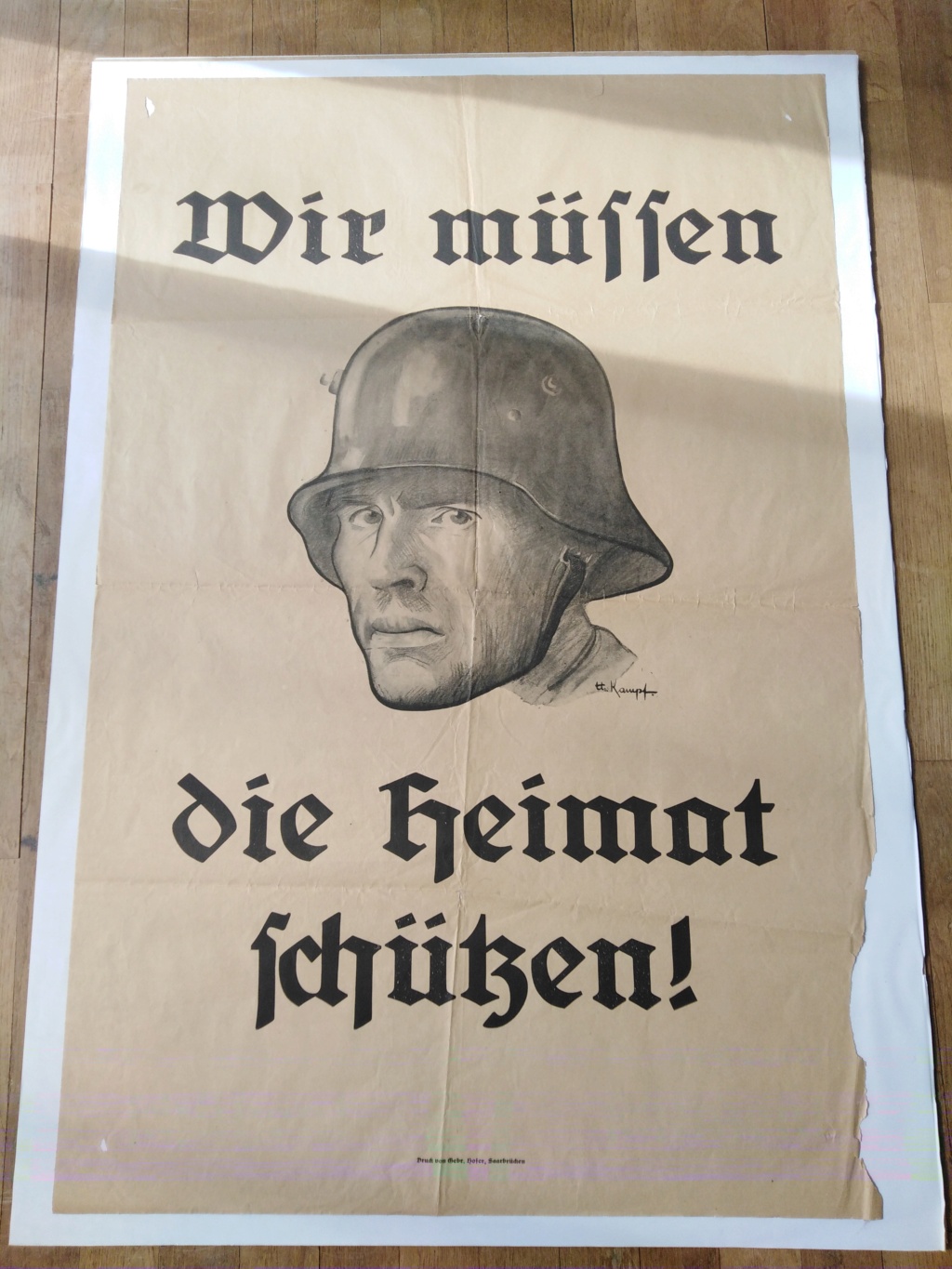 Affiche propagande allemande 14-18 : "Wir müssen die Heimat schützen" Img_2270