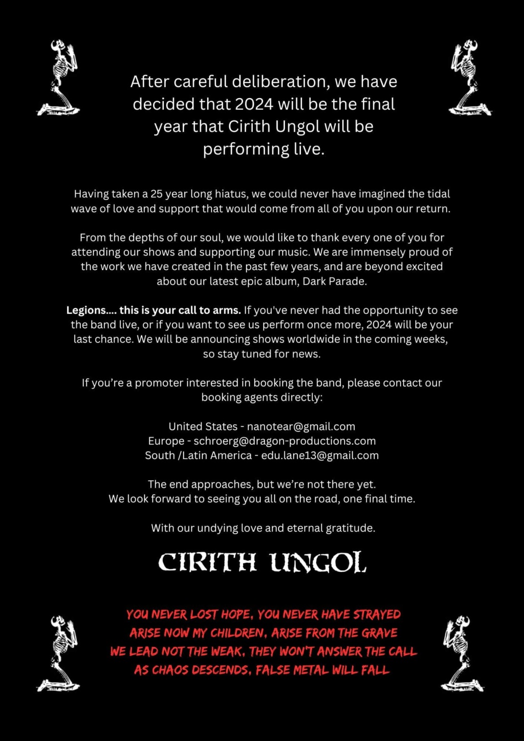 CIRITH UNGOL - 2024 sera leur dernière année de concerts !!! 38779510