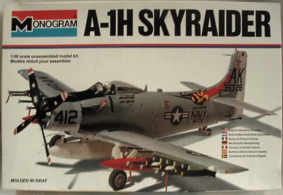 Skyraider en maquette au 1/48 A-1h10