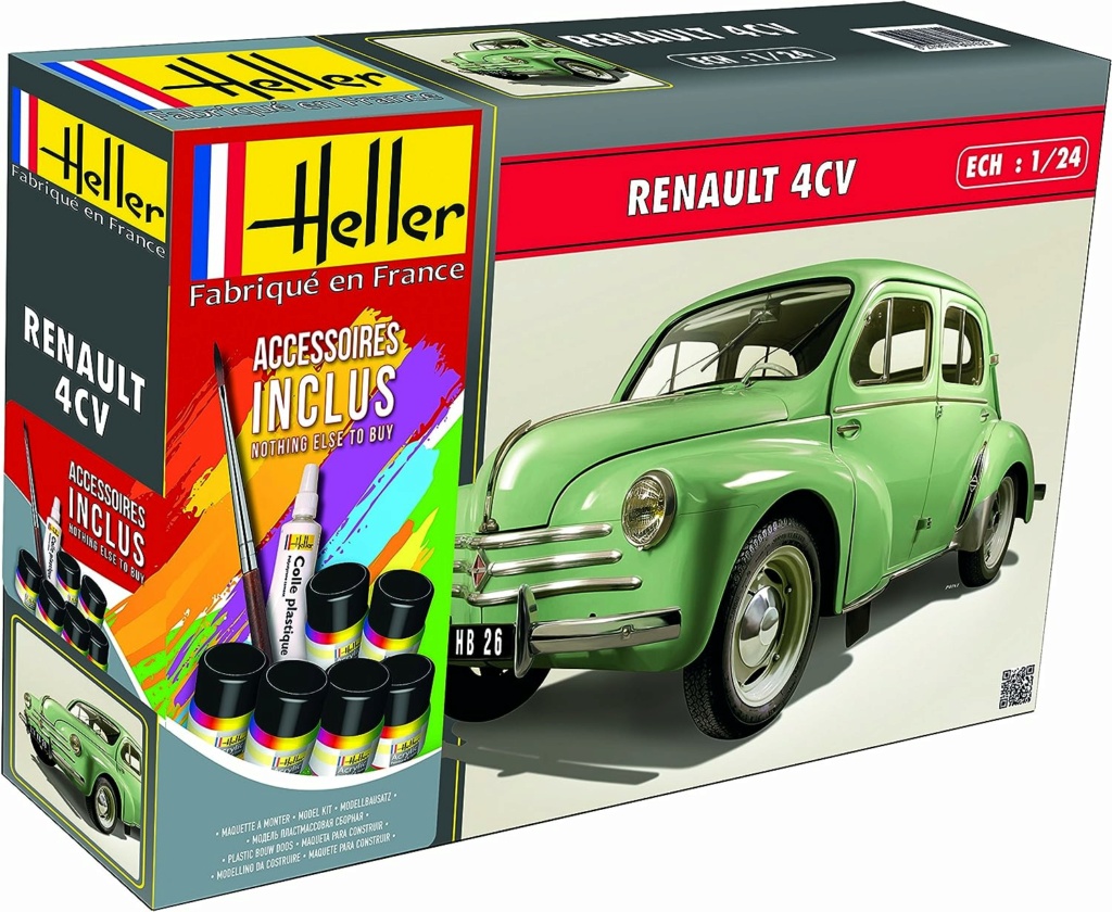 * Fil rouge 2024 / 1/24  Renault 4CV  Heller - FINI 91s1dy10