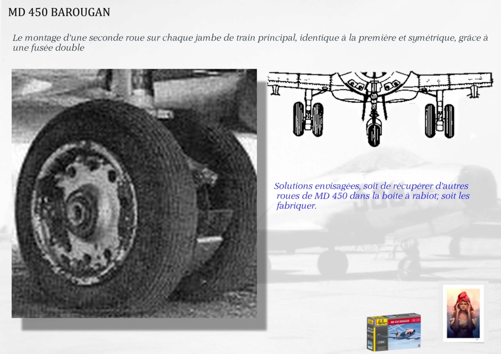 Dassault MD450 Ouragan - Conversion Barougan - 1/72 - Base Heller  00411