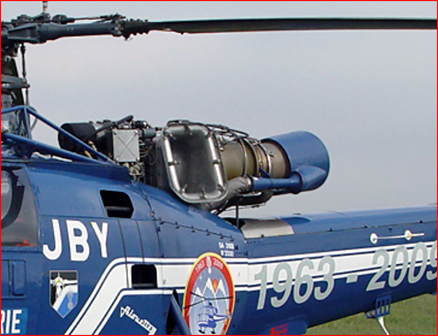 3D - Turbine ARTOUSTE III pour ALOUETTE III Gendarmerie au 1/72 Captu333