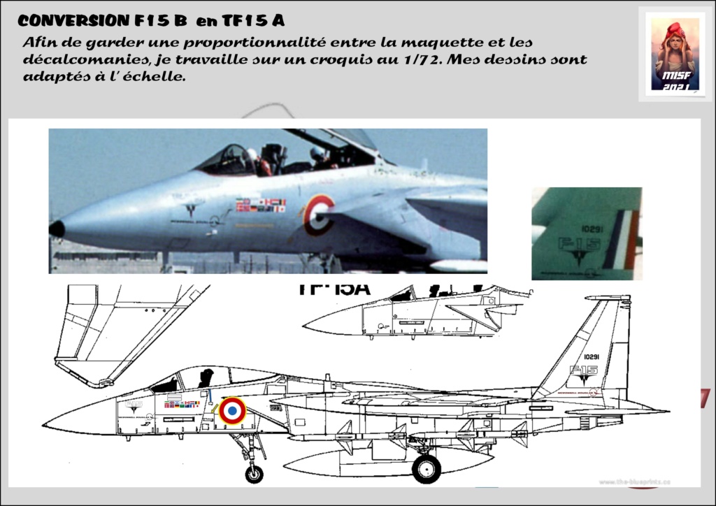 McDONNELL DOUGLAS F15 conversion F 15 B en TF15A  Réf 80336 F15_fr58