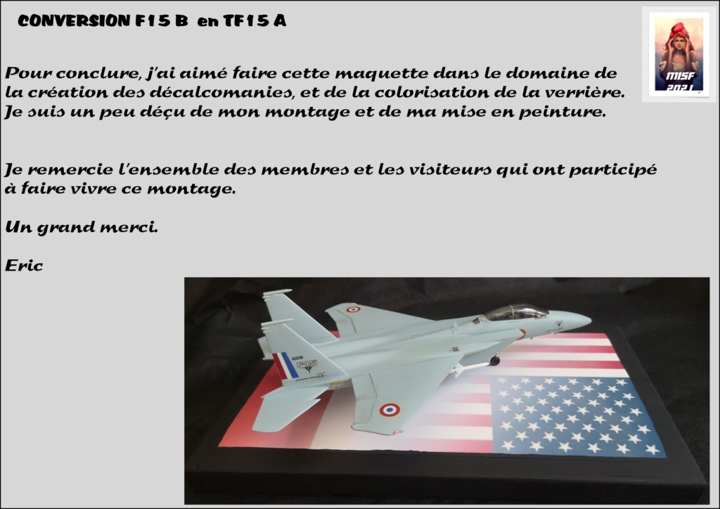 McDONNELL DOUGLAS F15 conversion F 15 B en TF15A  Réf 80336 - Page 2 F15_fr77