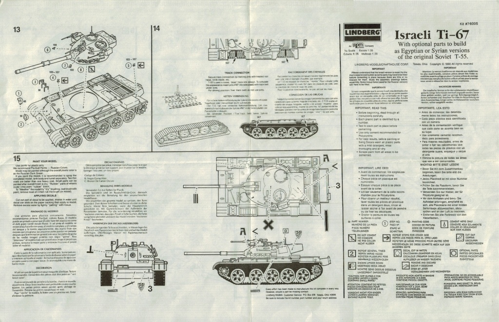 TI-67 ISRAELI TANK - LINDBERG - 1-35 Maque229