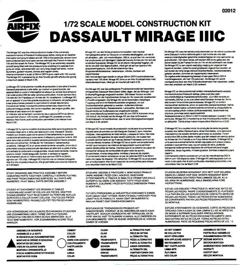 1/72 - DASSAULT MIRAGE III C - AIRFIX -  Maque303