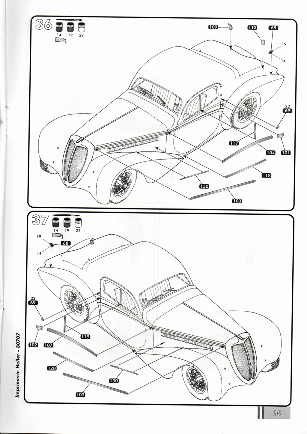 1/24 - DELAHAYE 135 - HELLER - OUVRE BOITE  Maque728