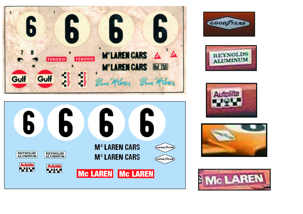 DECALCOMANIES - REFECTION PLANCHE DECALCOMANIE MC LAREN M7A HELLER 1/24 MISF Planch11