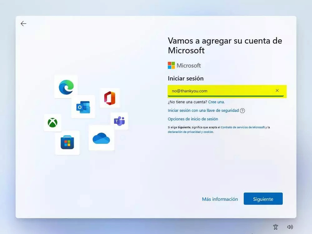 Windows 11 te obliga a usar una cuenta de Outlook, pero hay un secreto para saltártelo Window27