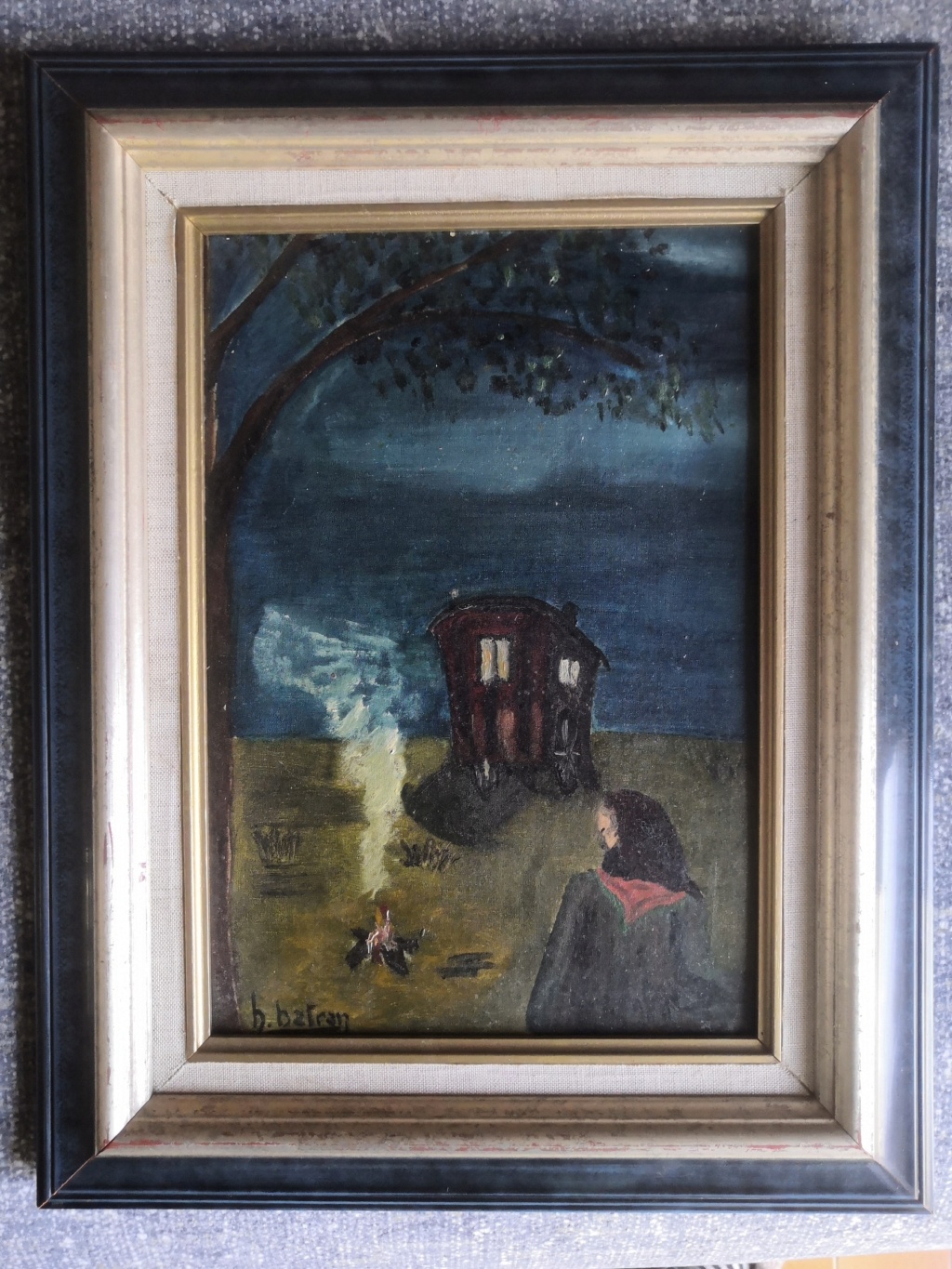 Tabelau huile sur toile du peintre Henri Batran ( recherche info) B211