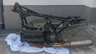 K1100 Engine with transmission, frame and exhaust for sale Ersatz11