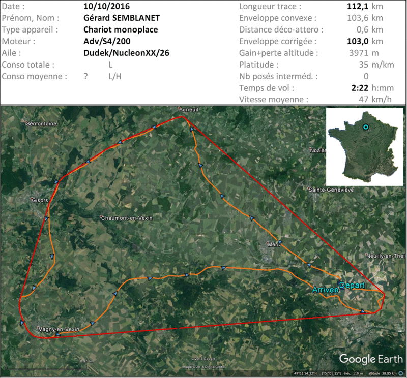 0069 - 10/10/16 - Gérard SEMBLANET - 103,0 km - homologué 22_fin69