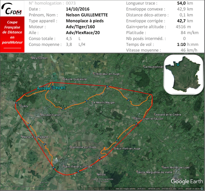 0073 - 14/10/16 - Nelson GUILLEMETTE - 42,7 km - homologué 22_fin75