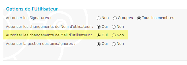 Mise à jour adresse Mail impossible dans le profil 2016-018