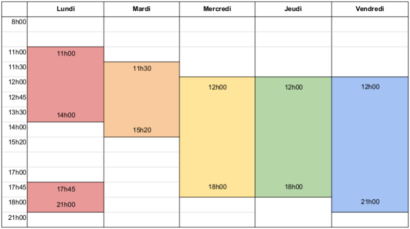 Horaires d'ouverture du local année 2016 / 2017 (post mis à jour le 3/10/2016) Perman13