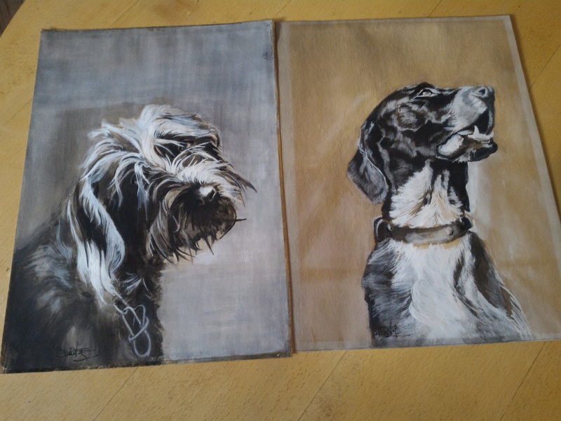 Gouaches chiens de chasse Img_2014