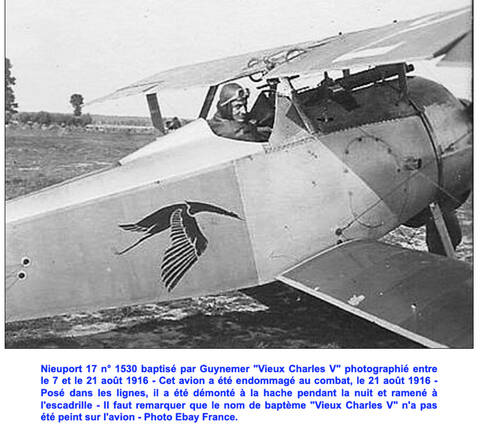 Maquette avion Nieuport 17N Vieux Charles IV en bois 