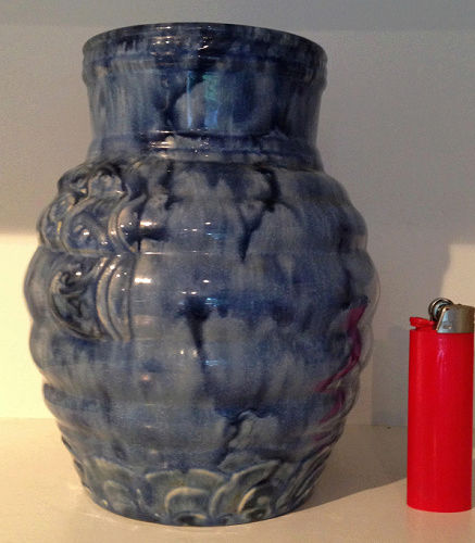 temuka - Temuka Ware Maori Motif Blue Vase courtesy steflaw Temuka13