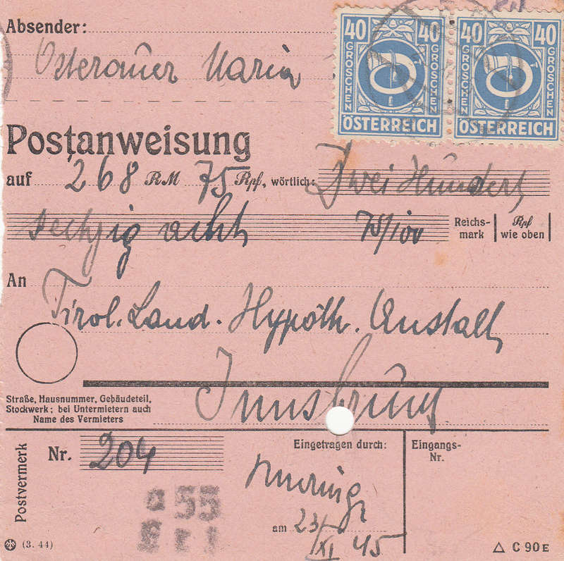 Posthornzeichnung  -  ANK 697-713  -  Belege - Seite 2 Img39