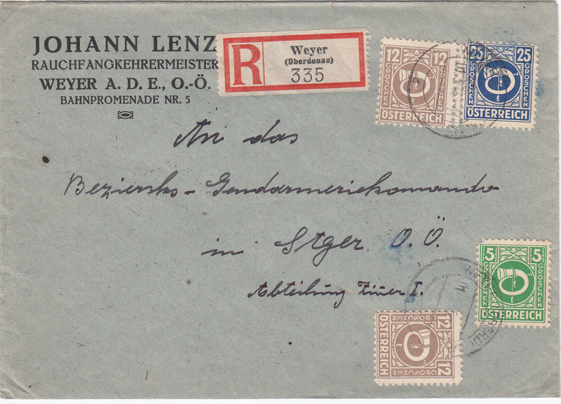 Posthornzeichnung - ANK 697-713 - Belege - Seite 3 Img47