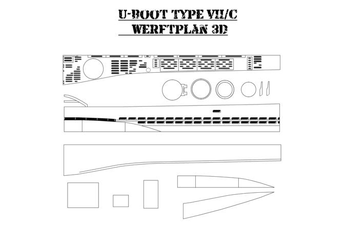 Werftplan U-Boot VII/C F_312