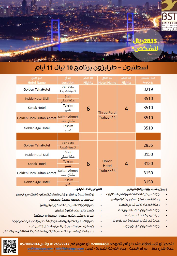 عرض تركيا 10 ليال 11 يوم اسطنبول وطرابزون Slide110