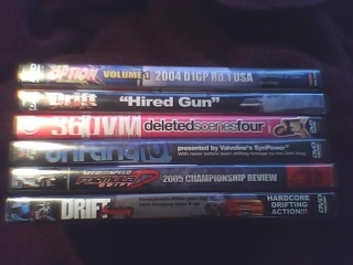 $50 - 6 Used drifting DVD's work awesomely perfect. Driftd10