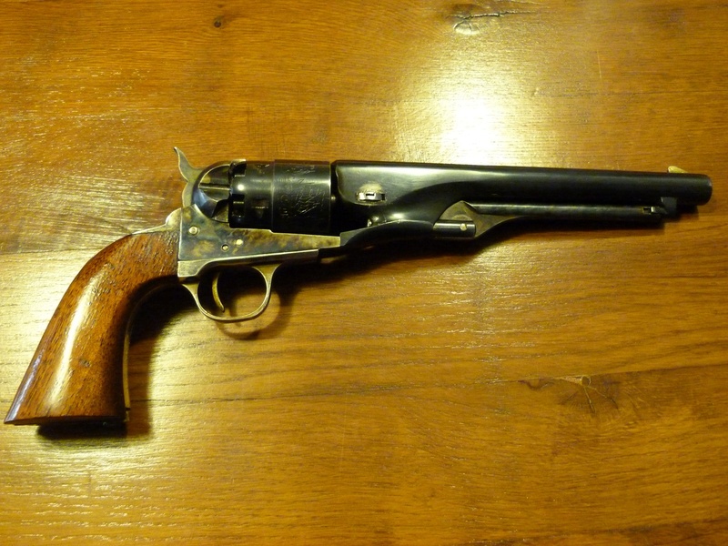 Centaure Colt 1860 Army barillet gravé P1100211