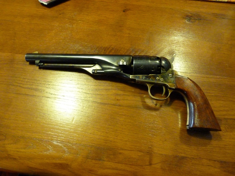 Centaure Colt 1860 Army barillet gravé P1100216