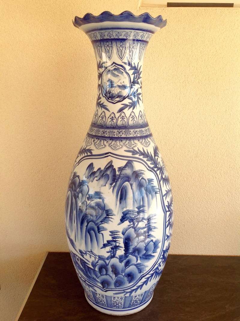 Grand vase vietnamien bleu Image26