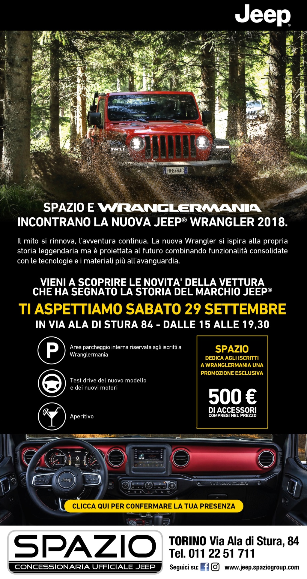 Sabato 29 settembre porte aperte della Concessionaria Spazio per scoprire la nuova JL! Nuovo_10