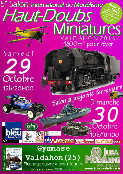 5° Salon Haut-Doubs Miniatures 29 et 30 Octobre 2016 VALDAHON 25 Affich10