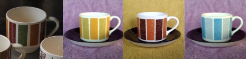 Patterns from 3012 cups reused on various coffee cans: Focus, Motif, Conifer (and Talahasse vs Candy Stripe) Candy10