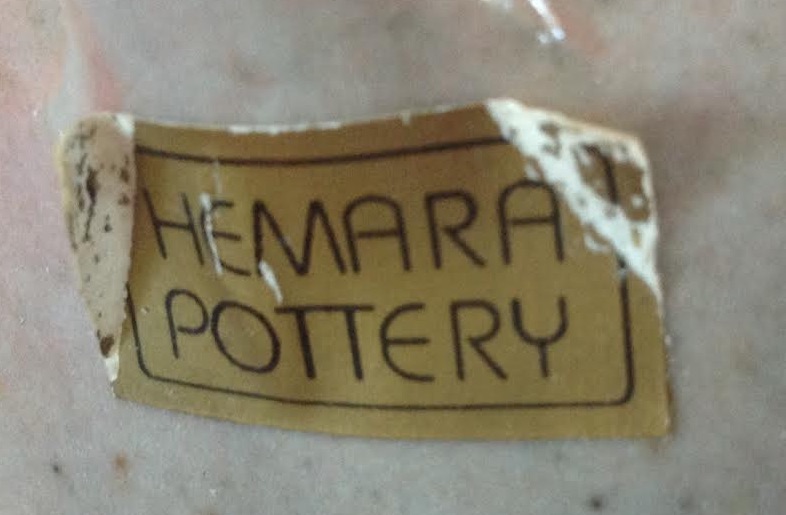 Paul Hemara face mug and Hemara Pottery sticker Hemara10