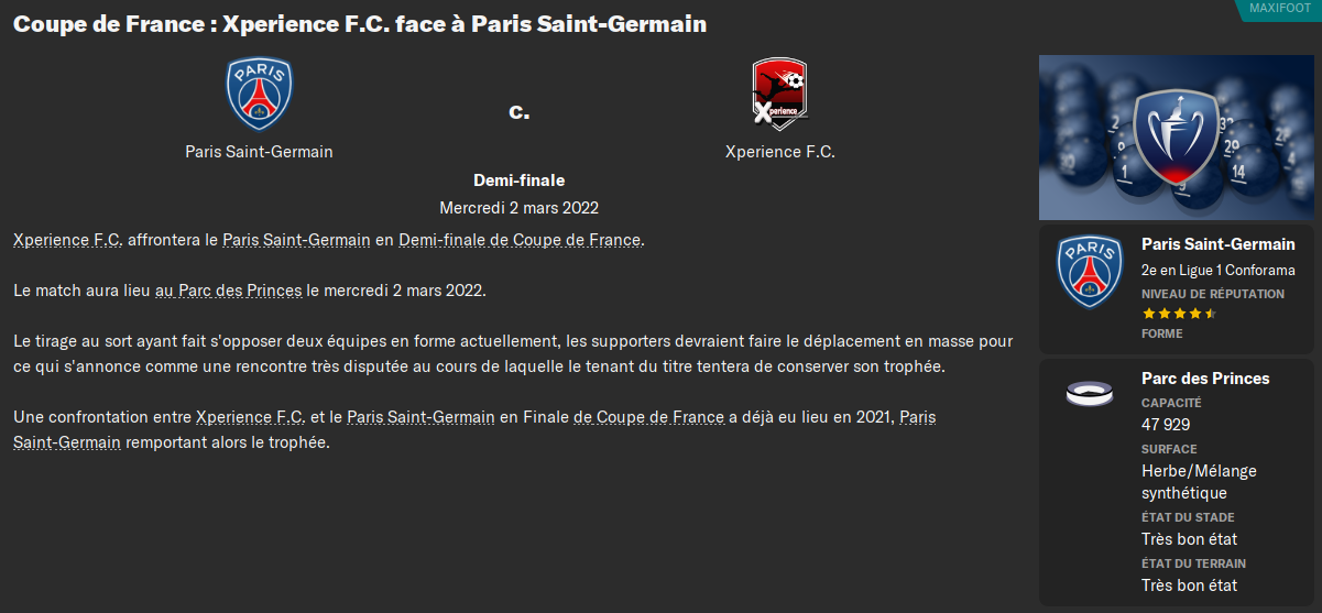 Coupe de France - saison 2021-2022 Demi10