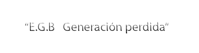 E.G.B Generación perdida