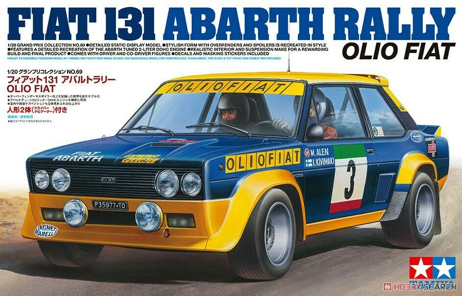 Tamiya 1:20 Fiat Abarth Rally (Olio Livery) S-l16018