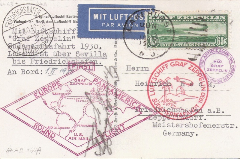 stempel - Südamerikafahrt 1930 (Rundfahrt-) Post nach Friedrichshafen" - Seite 6 Roundt10