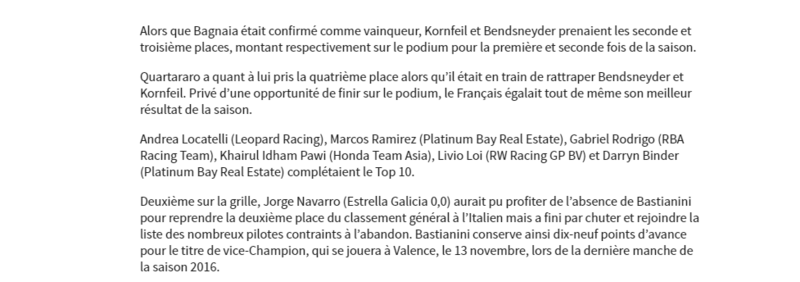 Dimanche 30 octobre - MotoGp - Grand Prix Shell de Malaisie - Sépang Captur85